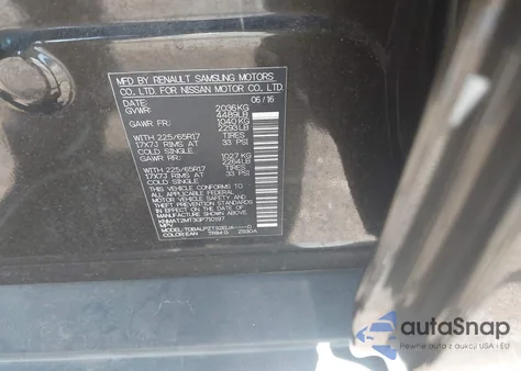 2016 Nissan Rogue S z USA, uszkodzony, nr VIN KNMAT2MT3GP710197